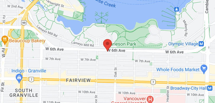 map of 1030 W 6TH AVENUE